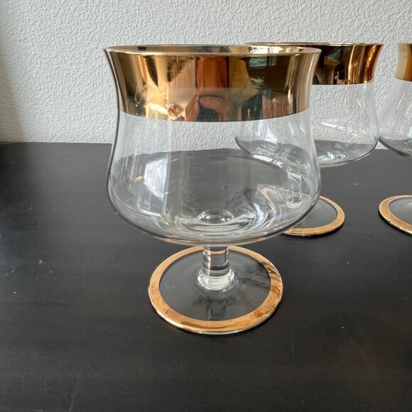 Avitra Gold Band Cocktail Glasses // Set of 4 // Made in Poland - Picture 2 of 6